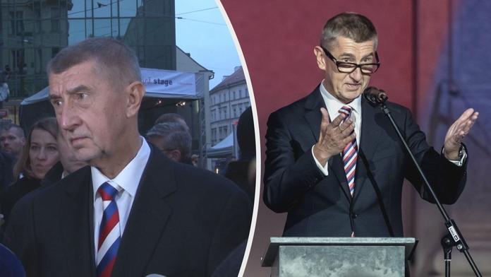 Babiš měnil kravatu, na Národní třídě na ní měl ruskou trikoloru