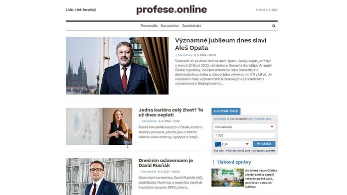 Na novém webu profese.online novou práci nenajdete, ale může vás inspirovat
