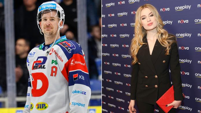 Kapitán hokejové reprezentace Roman Červenka a herečka Michaela Pecháčková