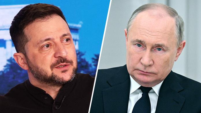 Volodymyr Zelenskyj a Vladimir Putin