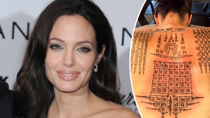 Angelina ukázala tetování! Znaky ji měly spojit s Pittem, nepovedlo se