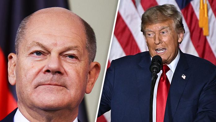 Olaf Scholz a Donald Trump