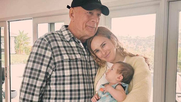 Bruce Willis s dcerou Rumer a vnučkou, 5. 12. 2023