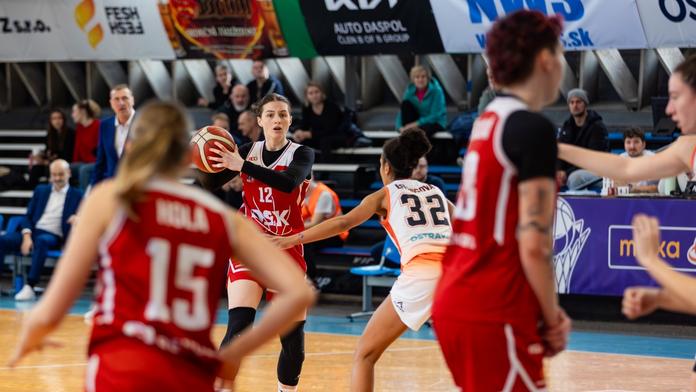Momentka ze zápasu Basket Ostrava – Brandýs nad Labem