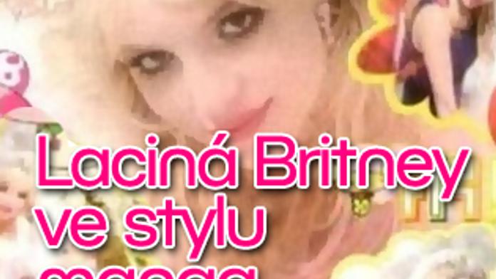 Laciná Britney ve stylu manga. Zpěvačka oprašuje image školačky