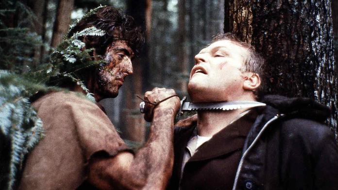 Brian Dennehy (vpravo) se Sylvestrem Stallonem ve filmu Rambo: První krev