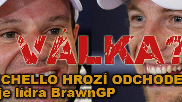 F1: Uplakaný Barrichello hrozí odchodem ze stáje lídra BrawnGP