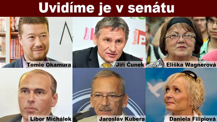 Koho uvidíme v Senátu: Okamuru, Čunka, Michálka či Wágnerovou