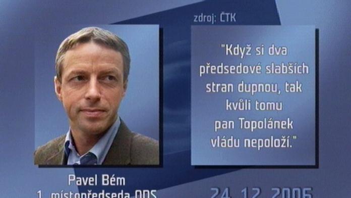ODS zatím nechce ustoupit z návrhu složení nové vlády