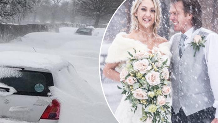 Snoubenci chtěli mít bílou svatbu, dorazila ničivá bouře Emma! FOTO