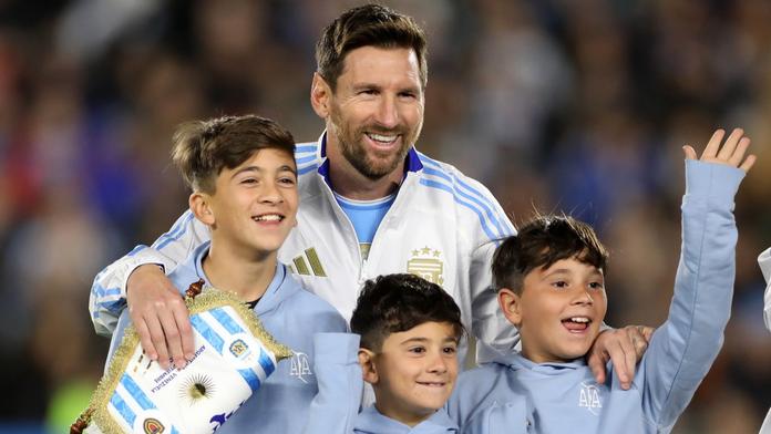 Lionel Messi se svými syny