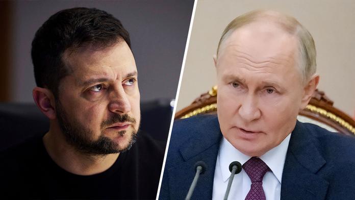Volodymyr Zelenskyj a Vladimir Putin