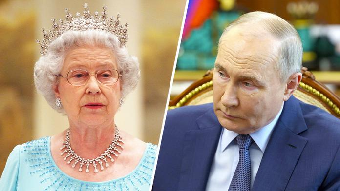 Královna Alžběta II. a Vladimir Putin