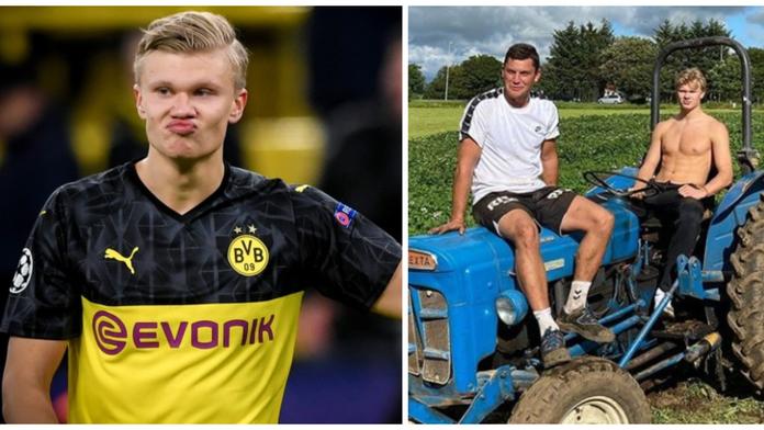 Farmář Haaland. Ostrostřelec Dortmundu tráví dovolenou na statku