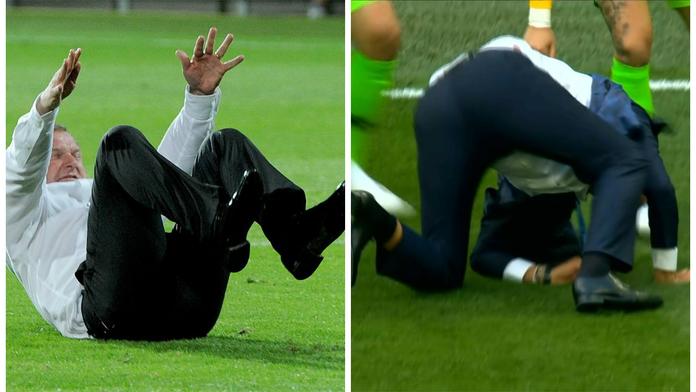 Brazilský trenér napodobil Vrbův kotrmelec! Následky jsou smutné