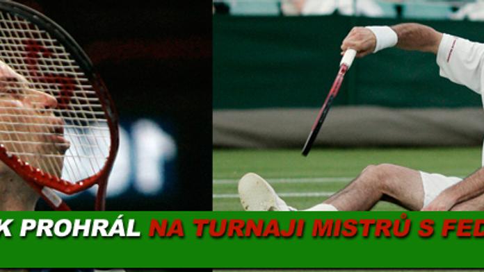 Štěpánek s raketou od Djokoviče nakonec Federera neudolal