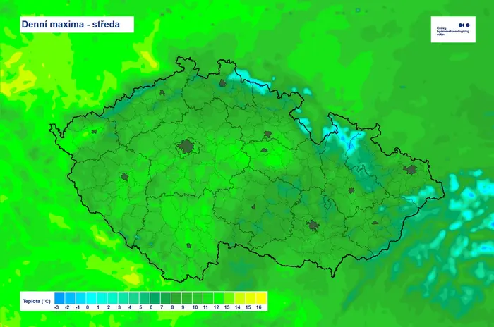 Denní maxima – středa 19. 3. 2025