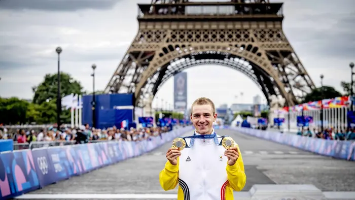 Remco Evenepoel se dvěma zlatými medailemi