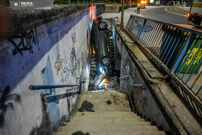 Nehoda auta v Košicích