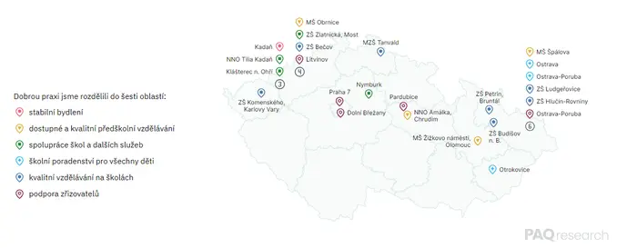 Mapa škol s dobrou praxí