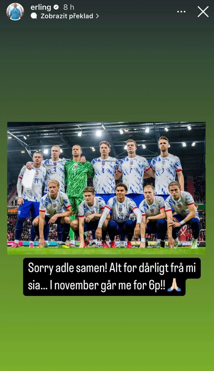 Vyjádření Erlinga Haalanda po zápase s Rakouskem 