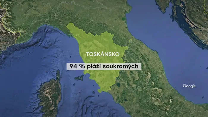 Pláže v Toskánsku