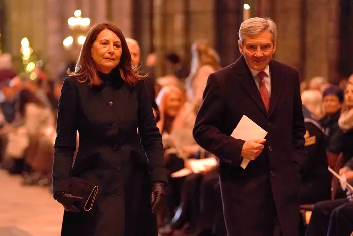 Carole a Michael Middletonovi na vánoční bohoslužbě v Londýně, 15. 12. 2022