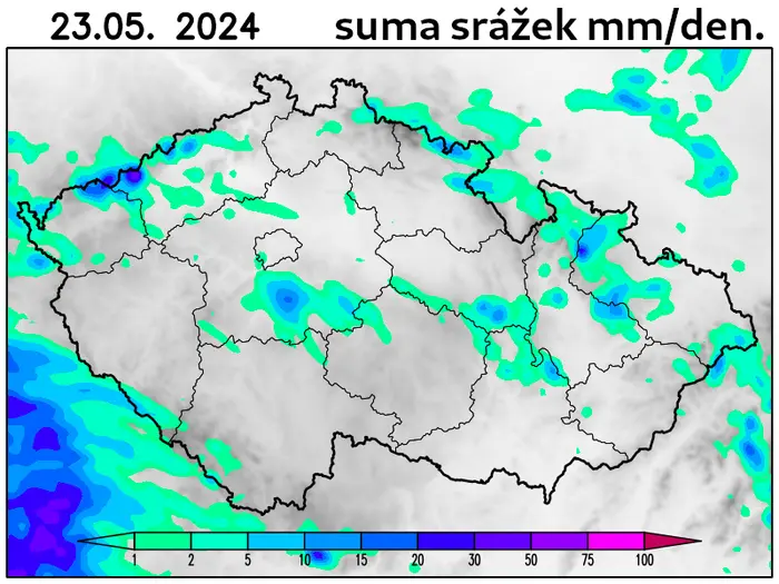 Suma srážek ve čtvrtek
