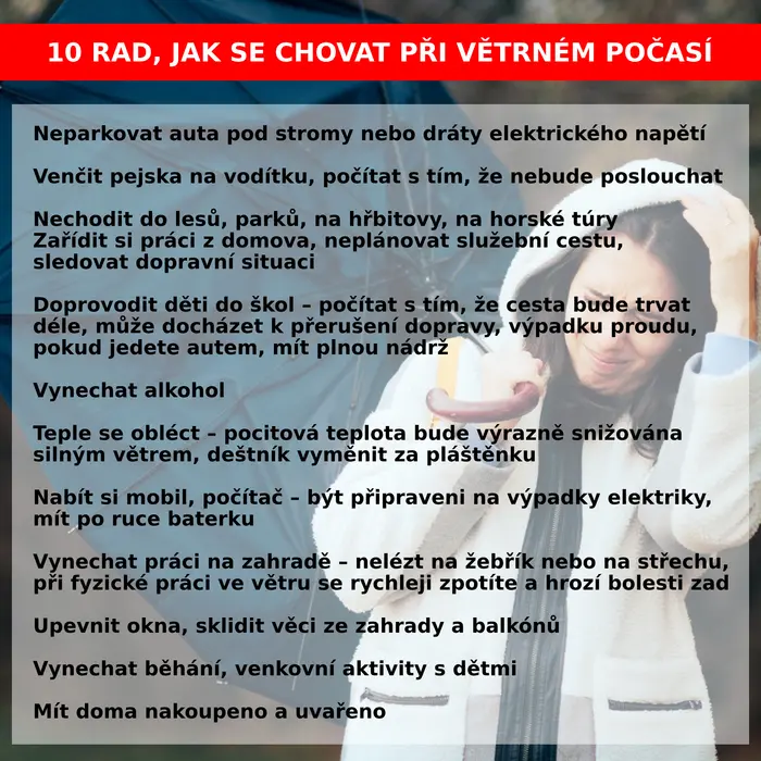 Chování při větru