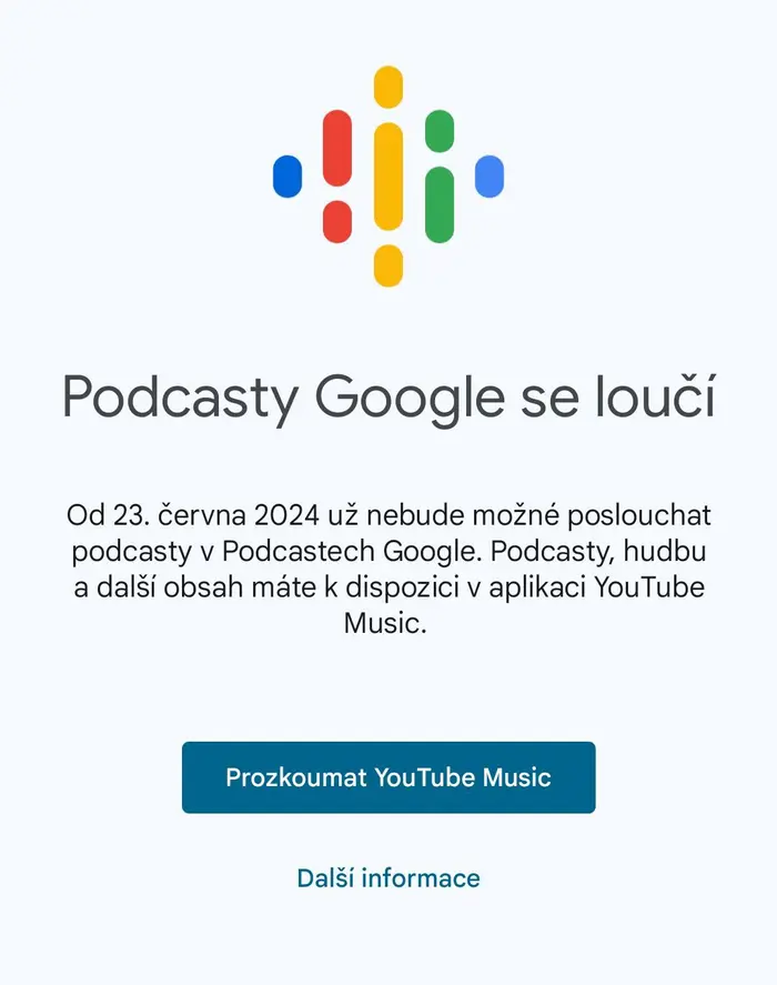 Podcasty Google se loučí