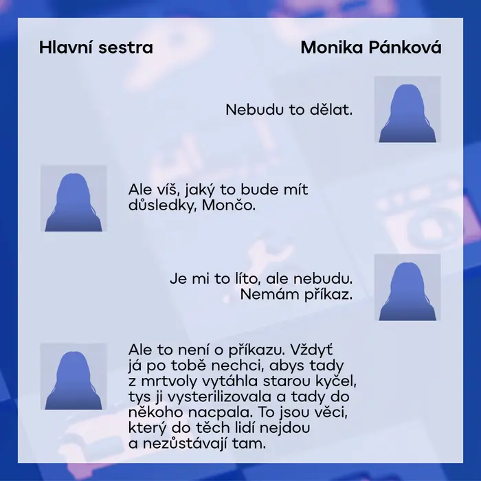 Rozhovor sester v litoměřické nemocnici