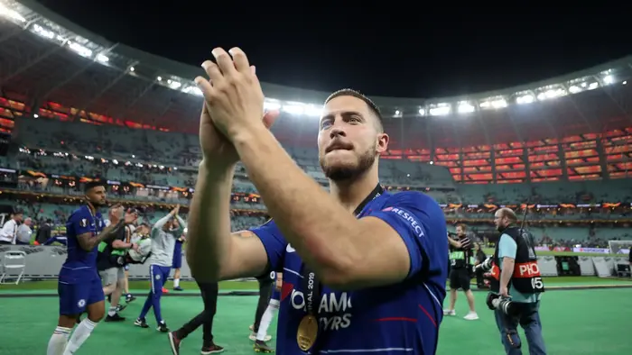 Eden Hazard v dresu Chelsea
