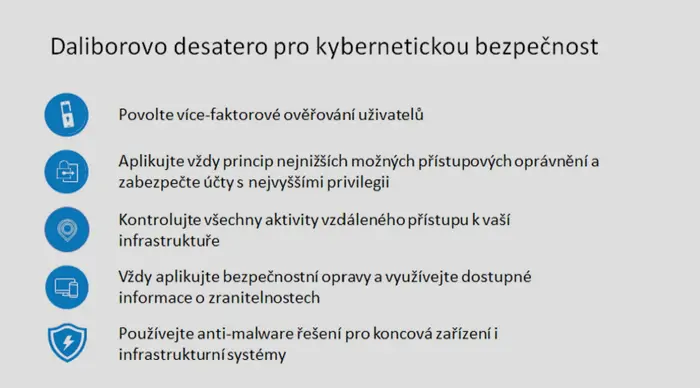 Daliborovo desatero pro kybernetickou bezpečnost 