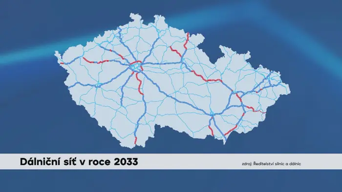 Dálniční síť v roce 2033