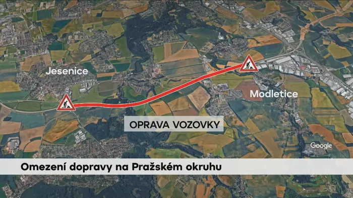 Omezení dopravy na Pražském okruhu