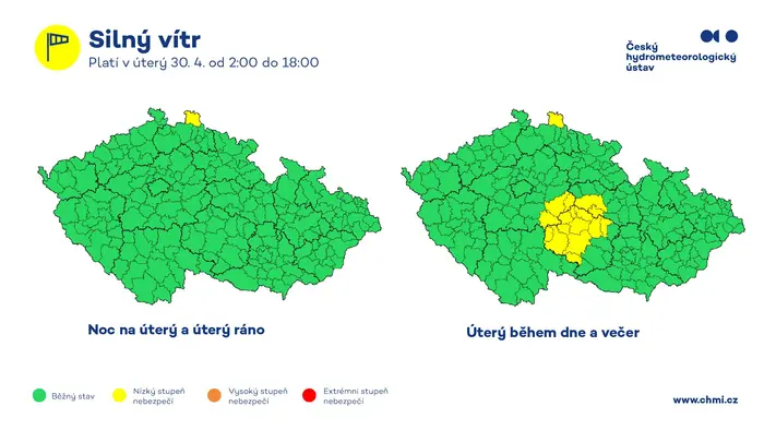 Výstraha před silným větrem