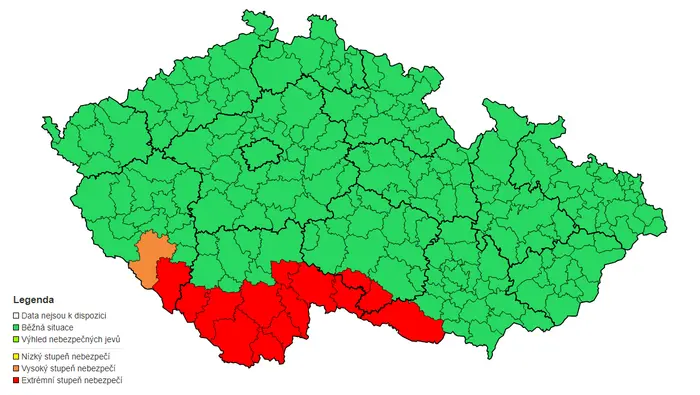 Výstrahy na nejbližší dny