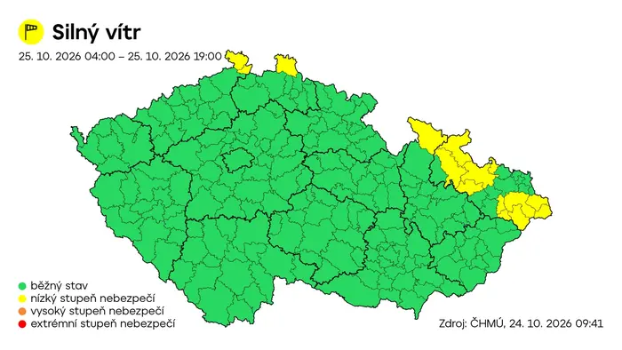Výstraha ČHMÚ – Silný vítr