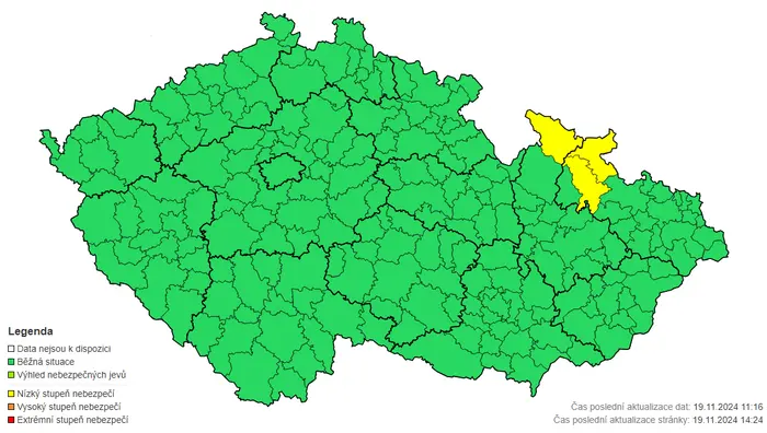 Sněhová výstraha, 20. 11. 