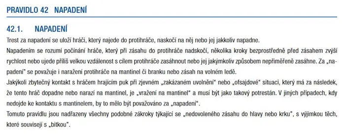 Pravidlo o napadení v hokeji