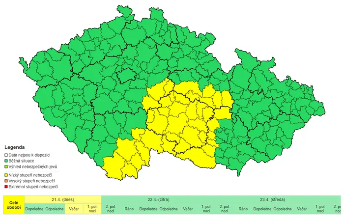 Mapa výstrahy