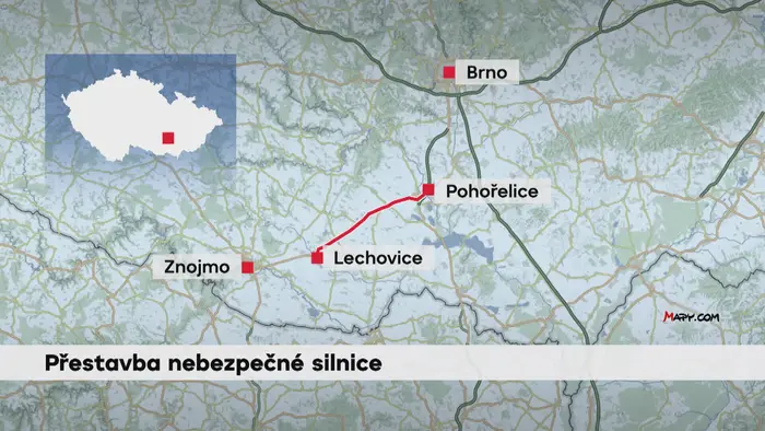 Grafika: Přestavba nebezpečné silnice