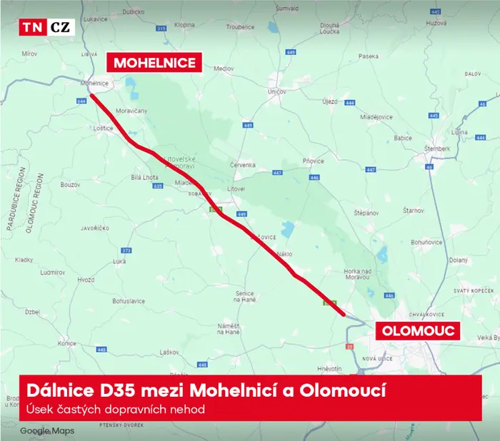 Úsek častých dopravních nehod