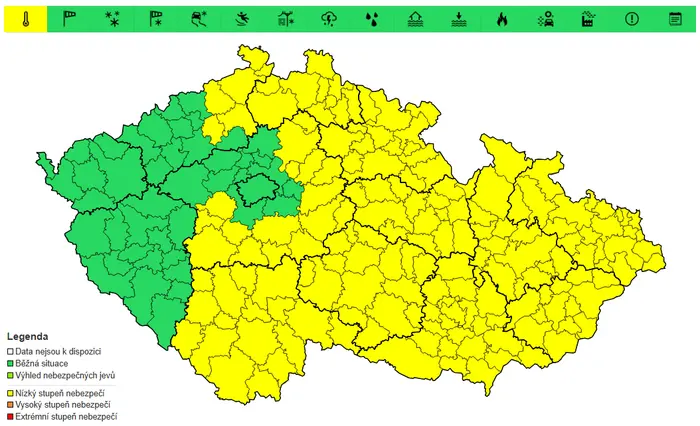 Výstraha před mrazem, středa 9. 4. 2025