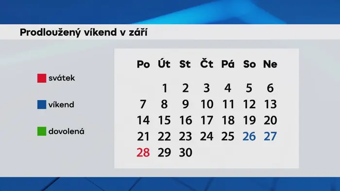 Prodloužený víkend v září