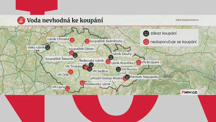 Voda nevhodná ke koupání