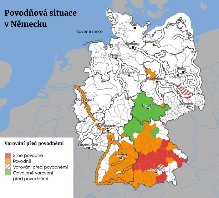 Povodňová situace v Německu 