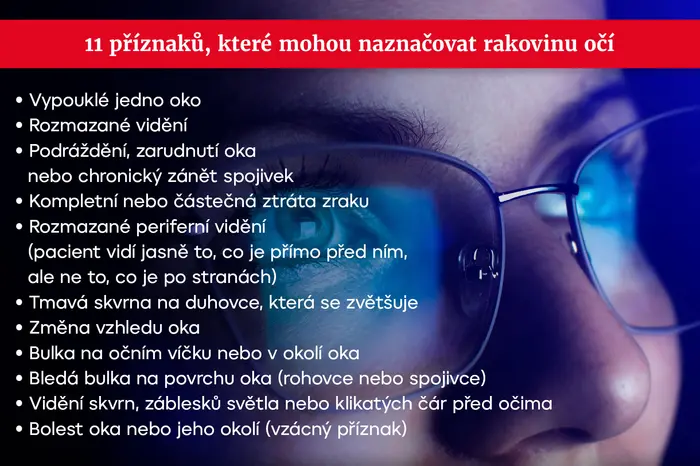 11 příznaků, které mohou naznačovat rakovinu očí