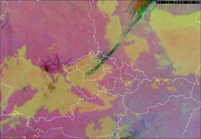 Mrazy v ČR - žlutá barva (1. 12. 2024)