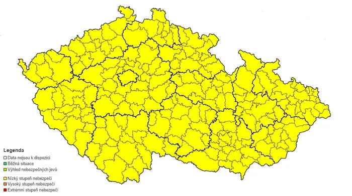 Výstraha, mapa